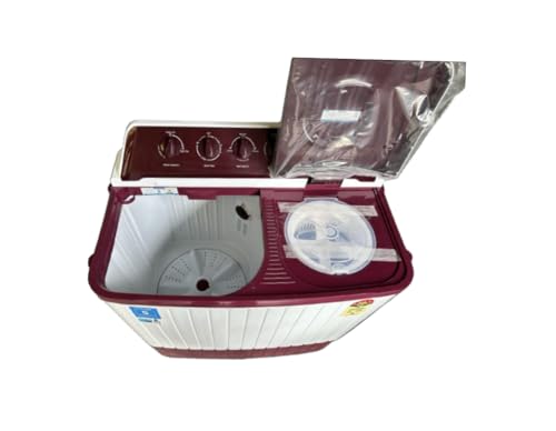 Image of Voltas Beko 7 kg Semi-Automatic Top Load Washing Machine, 5 Star Rating, Burgundy, WTT70DLIM