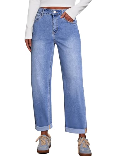 Astylish Jeans for Women Straight Leg High Waisted Stretchy Bootcut Leg Jean Trendy 2025 Relaxed Fit Denim Pants