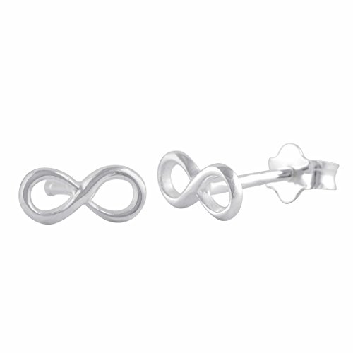 Sterling Silver Small Infinity Stud Earrings For Adult Women And Teen Girls 0.31In #TOP27