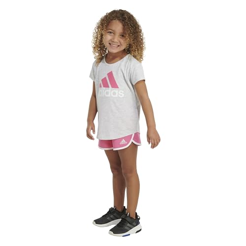 Image of adidas girls Graphic Tee & Gym Shorts T-shirt Set