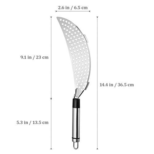 Hemoton 2 peças de coador de panela com alça de aço inoxidável crescente coador de panela para macar