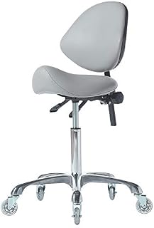 FRNIAMC Hydraulic Saddle Rolling Adjustable, Heavy-Duty (450 lbs) Stool Chair for Beauty Salon