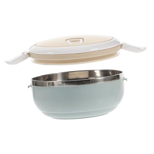 BEBEMOKO Contenitore Per Alimenti Con Coperchio in Acciaio Inossidabile, Scatola Di Conservazione Rotonda Resistente, Per Pranzo Al Sacco e Conservazione Frutta in Cucina e All’aperto