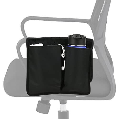 Cosmos Chair Armrest Side Organizer Bedside Caddy Organizer Wheelchair Side Storage Bag Bedside Remote Holder Water Bottle Cell Phone Holder for Couch Recliner Sofa Wheelchair, 10 inches Wide