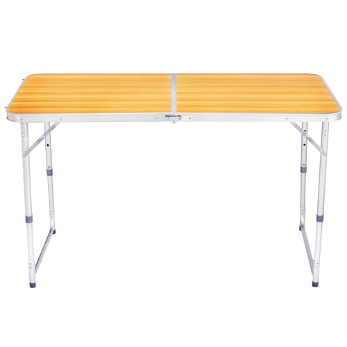 Table pliante multifonctions réglable hauteur 120 x 60 cm buffet camping