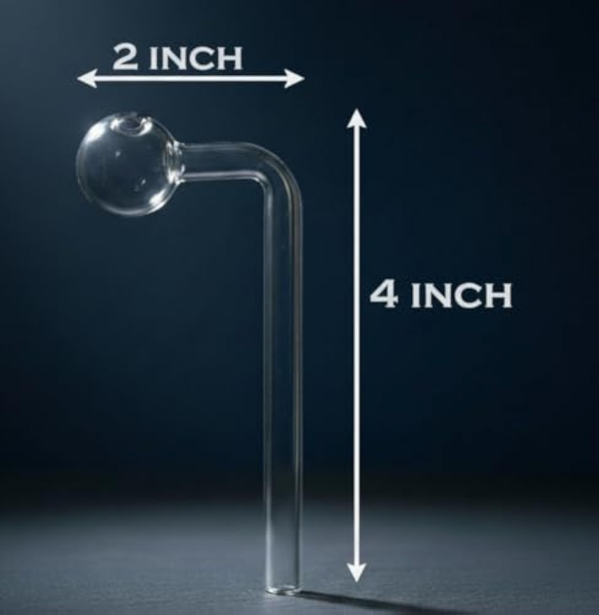 Glass Oil Burner Pipe, 4 Pack Borosilicate Glass