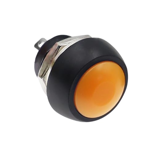 Bouton momentané 12mm orange pour avertisseur sonore de voiture et klaxon de bateau