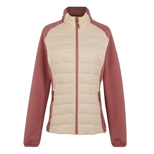 Regatta Womens Clumber V Hybrid Full Zip Hooded Coat Chaqueta híbrida, Melocotón/Rojo, 38 para Mujer