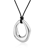 Langer Anhänger Halskette Dickes Gold Halskette Western Schmuck für Frauen Boho Statement Halsketten Cowgirl Outfits Western Accessoires Weihnachtsgeschenke Weihnachtsstrumpf Füllungen Round SV