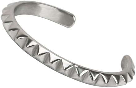 Amazon | [silver KYASYA]ステンレス スタッズバングル ゴールド