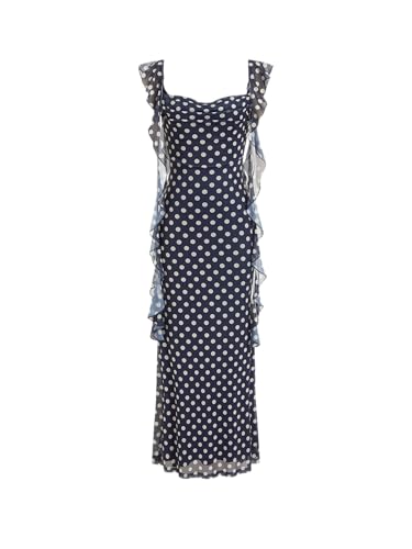 Image of CIDER Formal Dresses for Women Wedding Guest Dresses Summer Maxi Dress Sleeveless Mesh Ruffle Cocktail Dress Elegant Outfits