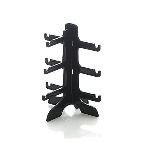 Soporte de almacenamiento de gafas con estante multicapa en color negro