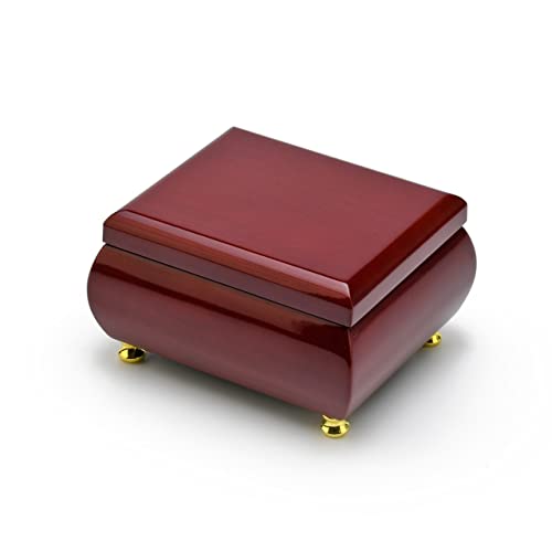 MusicBoxAttic Simple Classy High Gloss Rosewood Musical Jewelry Organizer –