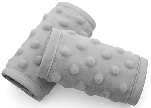 Image of Pro Goleem Car Seat Strap Covers for Babies Unisex Soft Car Seat Strap Shoulder Pads for All Car Seats, Stroller, Pushcar, Small Size Designed for Newborn Gray
