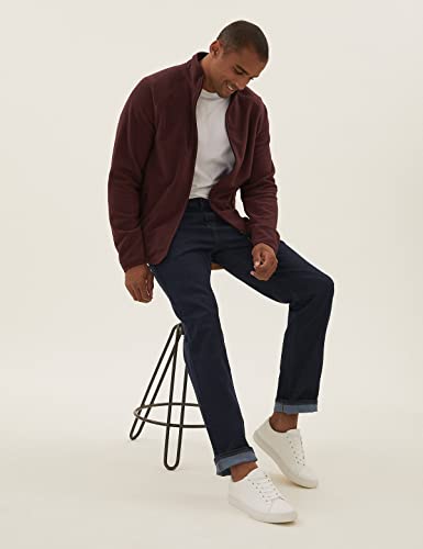 Image of Marks & Spencer Mens Light Wash Mid Rise Straight Fit Jeans