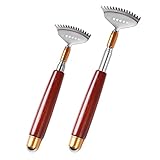 2-Pack Back Scratchers, Azymi Back Scratcher for Women Men Adults Extendable with Wood Handle& Roll...