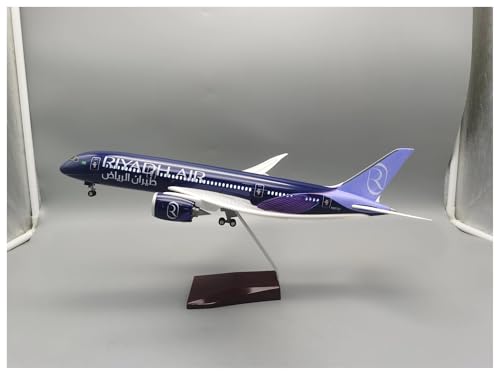 Avión B787 Riyadh escala 1:130 fundido a presión con luz LED 2