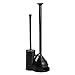 mDesign Hidden Plunger and Brush Set for Toilet Bowl - Combo with Holder Caddy - Aura Collection - Black