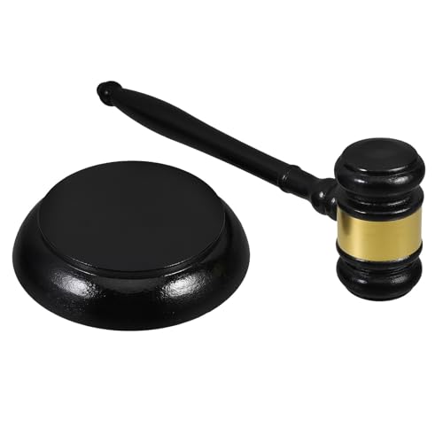 Mazo para Subasta Antiguo de Madera Noble con Base de Resonancia Alta