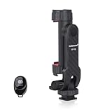 Koolehaoda スマホホルダー 携帯ホルダー 三脚ホルダー アタッチメント 360度回転 角度調整 コールドシューマウントと1/4ネジ穴付き iPhone、Android、三脚、自撮り棒、カメラ対応