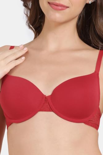 Image of Zivame Beautiful Basics Padded Wired Medium Coverage T-Shirt Bra, Anthracite