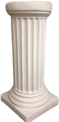 Classic Winter White Column Pedestal Table Base 28in Garden and Home Decor