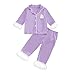 Generisch pigiama halloween ragazzo manica lunga aperto davanti cardigan bavero collo loungewear, pigiameria bambini abbigliamento comodo, Lilla, 2-3 Jahre immagine