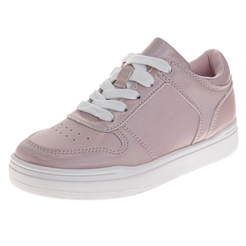 KENSIE GIRL Fashion Sneakers for Girls - Kids Lace-Up Shoes Casual Athletic Sneakers - Pink (Sizes 1 Big Kid)