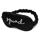Funky Junque Bride Sleep Mask Adjustable Satin Eye Mask for Bride Tribe and Bridal Party Squad Design (Black)