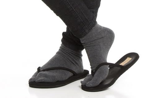 Image of V-Toe Split Toe Flip-Flop Socks - Tabi Premium Cotton Blend Japanese Toe Separated - 3 Pairs Pack