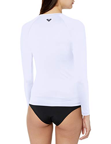 Roxy Women's Essentials Zip-up Rashguard, Bright White, S