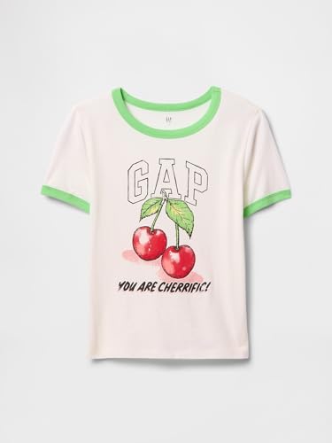 Image of Gap Girls Short Sleeve Logo Tee T-Shirt