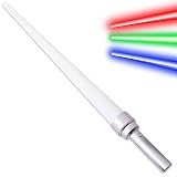 TE-Trend Lichtschwert Lightsaber Laserschwert Kinder Schwert Leuchtschwert Kostüm Junge Spielzeug Waffen 83cm ausziehbar ohne Sound mit Multi Lichteffekten