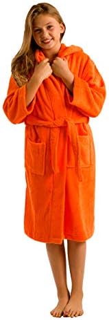 BY LORA Microfiber Robe for Children, Boys, Girls, Medium, Coral Color