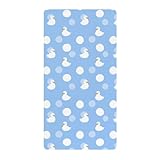 Gothic Style Duck Baby Blue Polka Dots Baby Crib Sheets Cotton Playard Sheet Soft Breathable Toddler Cirb Bedding Cover for Nursery 1 Pack