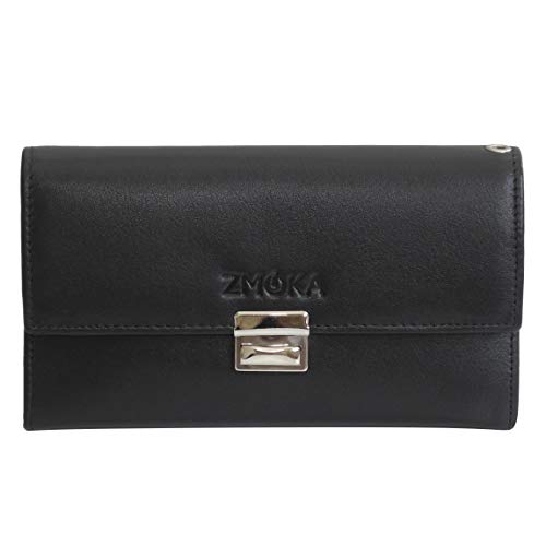 Preisvergleich Produktbild Profi Kellnergeldbörse von ZMOKA - Profi Taxibörse Kellnerbörse Scheinbörse Geldbeutel Kellnergeldbeutel (Schwarz) - präsentiert von ZMOKA®