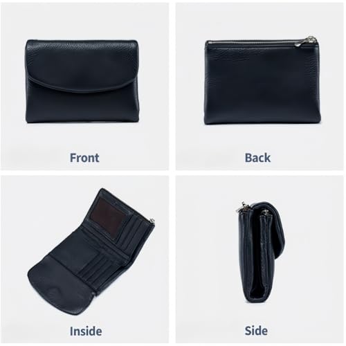 Unisex Pebble Leather Wallet, Leather Wallets for Women with Credit Card Holder, Coin Holder, Cash Slots, Small Wallets for Women Can Hold Coins Id Cards (Taro Purple) 7