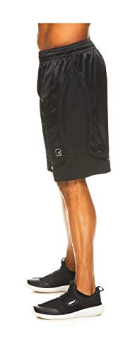 AND1 Men's All Courts Basketball Core Shorts (2XL 44/46, Black)2