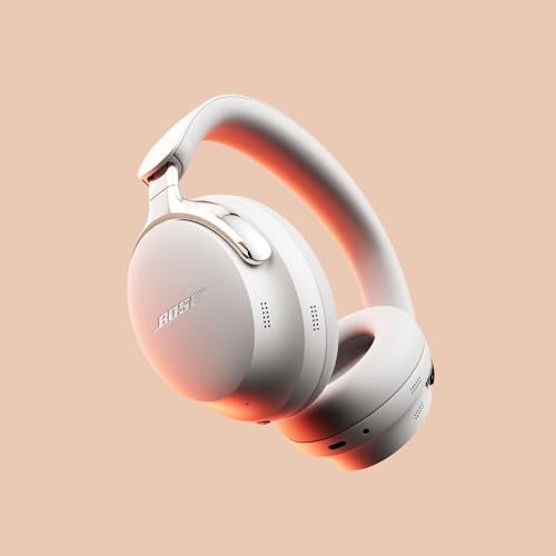 Image of Bose QuietComfort Ultra Bluetooth Headphones (2nd Gen), Wireless Headphones with Spatial Audio, Over Ear Noise Cancelling with Mic, Up to 30 Hours of Play time, White Smoke