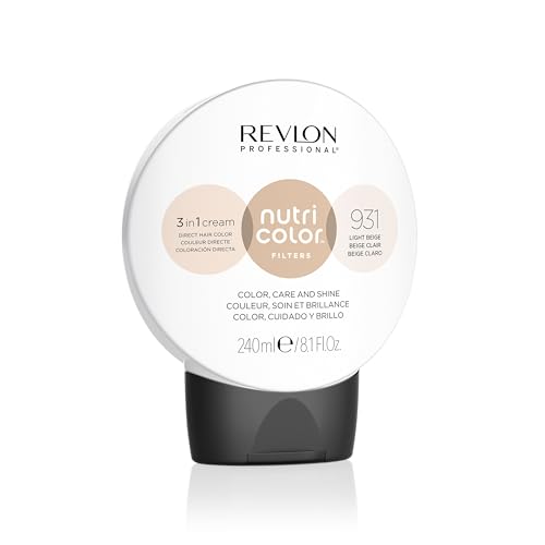 REVLON PROFESSIONAL Nutri Color Filters Maschera Colorata Capelli, Protettiva, Istantanea e Multidimensionale, Beige Chiaro - 240 ml