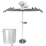 Agitatore Pneumatico da 265 galloni, Miscelatore Pneumatico a Botte Aperta Grande da 1 tonnellata/1000 Litri, Staffa telescopica in Acciaio Inossidabile da 720-1200 mm, per Vernice, Colla, t