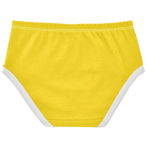 Joisal Toddler Underwear Floral 2t Cotton Little Girl Panties Durable Underpants Briefs Yellow Golden2