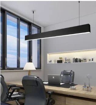 Image of Acco LED Aluminium 4 Feet 5070 Profile Linear Light - 38W Neutral White 4000K - Modern Pendant Fixture with Adjustable Hanging Wire | Anti-Glare Lighting for Office, Corporate, Residence
