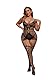 Catsuit mit Straps-Design Schwarz - Curvy