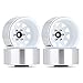 INJORA 1.9 Beadlock Wheel Rim Hub 4pcs Metal Rims for 1/10 RC Crawler Car TRX4 Axial SCX10 90046 (White)