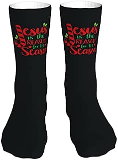 883 Compression Socks Jesus Is The Reason For The Season Crew Socks Soft Sports Socks Breathable Calf Socks For Hiking Walking Trekking 40cm