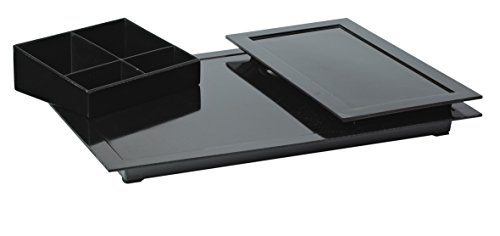 JVD Lot de 2 Plateaux + 1 Porte sachets thé café - Service de Chambre Zen - Qualité Hotel