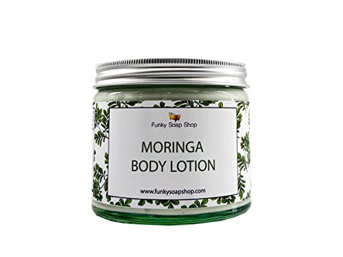 Funky Soap Sweet Moringa Körperlotion, Natur & Kunststoff Frei Glas Wanne 250g Cover