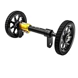 MUQZI Faltrad Easy Wheel EIEIO Aluminiumlegierung verbreiterte Push-Hilfsräder for Brompton-Fahrradteile(Gold Red)