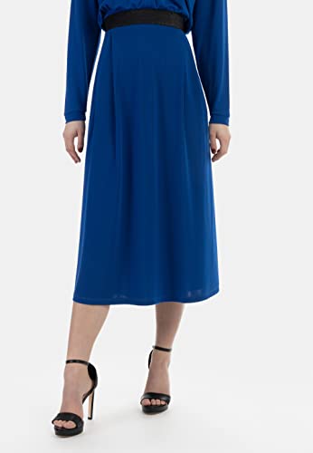 Jupe midi pour femme nelice bleu roi taille S solution silhouette - 4